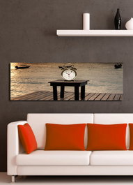 Wallity 3090CS-6 Reloj de Pared de Lienzo Decorativo Multicolor